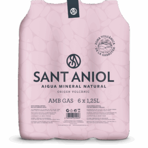 Pack de 6 botellas de agua con gas de 1,25L